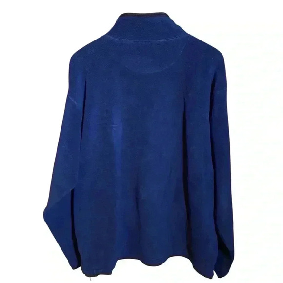 VGT MOST WANTED Fleece Jacket Coat Half Zip Pullover Navy Blue Size LG - Picture 4 of 16